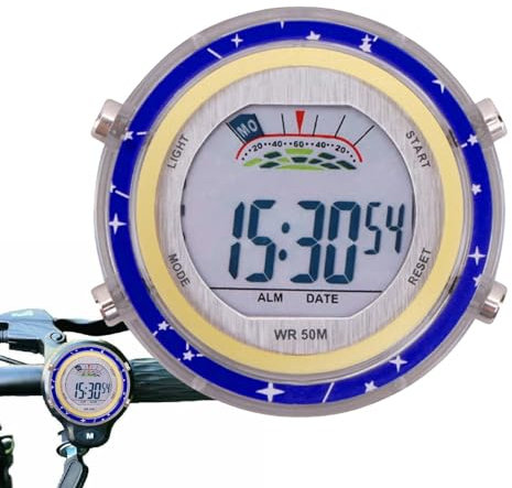 Orologio Da Moto - Orologio Da Manubrio Impermeabile | Orologio Con Quadrante Luminoso Per Montaggio Su Moto, Orologio Digitale Con Supporto Per Moto Adesivo In Acciaio Inossidabile, Orologio Elettric