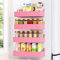 Mystozer Magnetic Spice Rack for Refrigerator, Kitchen Organizer and Storage Shelf, Pink(4 Pack)