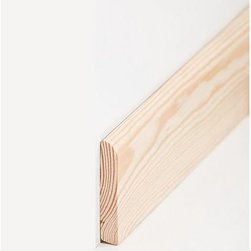 PROVISTON Plinthe en bois massif de pin à coller, visser et clouer, 10 x 60 x 2500 mm, 1 pièce