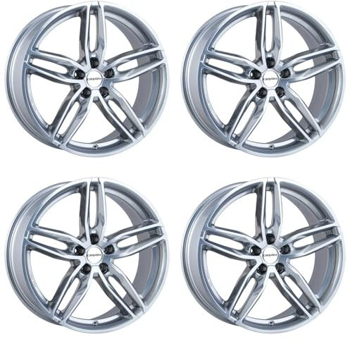 4x Carmani Felgen Alufelgen 13 Twinmax 8,0x18 ET35 5x114,3 white silver kompatibel mit Jeep Compass Patriot