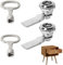 2 Sets Electric and Gas Meter Box Lock with Key Sliver Cabinet Locks Rounded Triangle Zinc Alloy Meter Box Latch Kit Cupboard Cam Locks Wheelie Bin Lock Electric Meter Box Lock