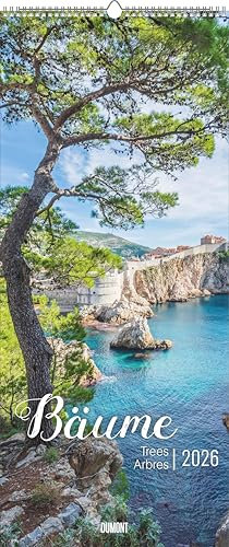 DUMONT - Bäume 2026 – Wandkalender 30x70 cm – Naturkalender mit 12 beeindruckenden Baumfotografien im Großformat