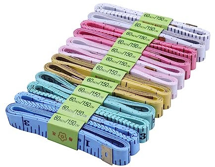 Garneck 10 Stück 1-5 m Flexibles Maßband Aus Papier – Ideal Für Nähen Und Körpermaße – Weiche Maßbänder Für Handwerker Und - Präzises Messen Leicht Gemacht