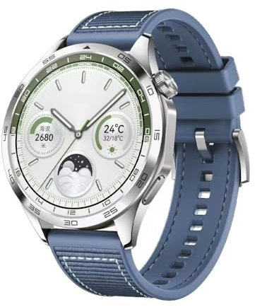 SERDAS Correa trenzada de silicona para Huawei Watch GT5 Pro GT4, pulsera de 46mm para Huawei Watch4 GT3, pulsera de reloj Universal de 22mm(Blue)