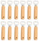 12 PCS Wooden Bottle Openers, Handheld Beer, Cider, Drink Openers for Weddings, Bars, Home Use