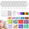 Milky Blank Skins Leere Stress Ball DIY Kit, Squishies Maker, Blank Pressure Ball Skin DIY Kit, Vakuum Squishies Stressball DIY Kits mit Leerer Haut Base, Expander Tool für DIY Stressbälle