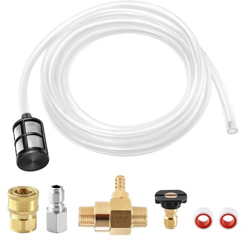 PWACCS Pressure Washer Chemical Injector, Downstream Injector Kit with 3/8 Inch Connectors, 2-3 GPM, 3200 PSI