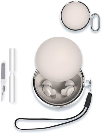 Case Cover for Soundcore by Anker Sleep A20 Noise Masking True Wireless Earbud Headphones,WUNIAK Clear Soft TPU Protective Cover with Keychain and Cleaner Kit for Women Men Shockproof Skin,Clear