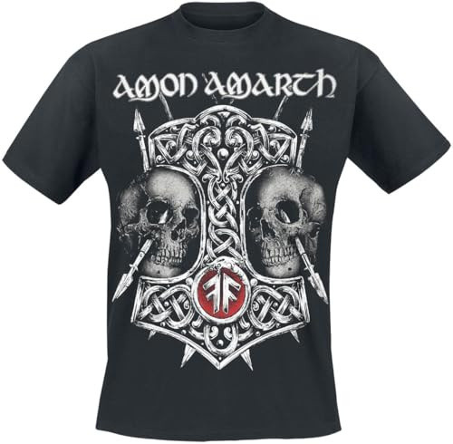 Amon Amarth Hammer & Skulls Männer T-Shirt schwarz
