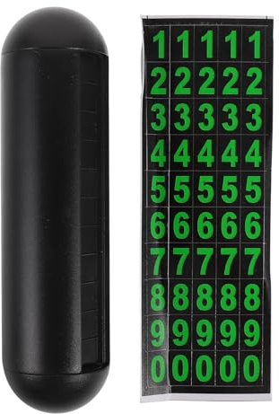 Abaodam Black Abs Vehicle Phone Temporary Parking Number Card with Luminous Night Visibility Feature for Car Dashboard Use