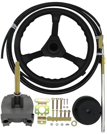 Planetary Gear Outboard Boat Marine Steering With Control Cable and Plastic 10 FT
