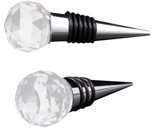 2pcs Metal Wine Stopper Cone Shape 3 Spirals Silver Bottle Plug
