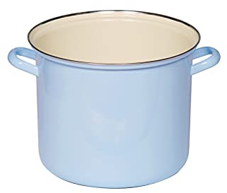Riess, 0275-006, Topf mit Chromrand Ø 24cm, BUNT PASTELL, Emaille, Vol. (rec.): 7,4 Liter, Made in Österreich, LBH: 32,0x25,9x20,3cm, 2,160kg, Induktionskocher kompatibel, Gasherd geeignet