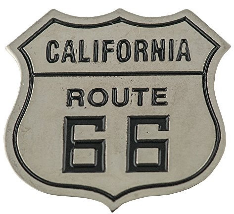 Route 66 USA California Motorrad Biker Route 66 Metall Button Badge Pin Anstecker 0719
