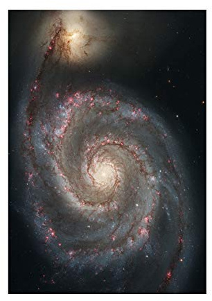 Wee Blue Coo Space Photo Hubble Whirlpool Galaxy M51 Wall Art Print