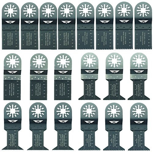 20x TopsTools UNK20 Mix cuchillas para Bosch Fein Multimaster Makita Milwaukee Einhell Parkside multiherramienta Worx WorkZone Multi herramienta accesorios