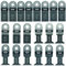 20 x TopsTools UNK20 Mix Klingen Kompatibel mit Bosch Fein (Nicht-StarLock) Makita Milwaukee Einhell Hitachi Parkside Ryobi Worx Workzone Multi Tool Multifunktionswerkzeug Oszillierwerkzeug Zubehör
