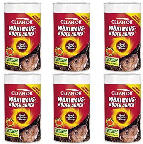6 x 250g Celaflor Wühlmausköder Arrex