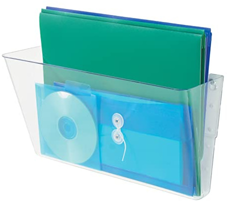 Deflecto A4 Landscape Wall File Holder, Crystal Stackable Literature Holder | Large format stackable wall pocket for literature and leaflets. Clear crystal finish.