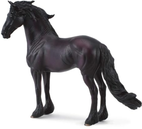 CollectA Friesian Stallion, Horse Figure | Realistic Collectable Animal Figure for Imaginative Play, Gift for Kids Age 3+