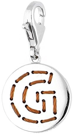 Esprit Damen-Charm 925 Sterling Silber rhodiniert Letter Fabric G ESCH91129A000
