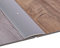 Gedotec Seuil de Porte Barre Stratifié - Vinyle | 40 x 2000 mm | 1 Pièce Profil Transition Sol | Alu Argent Anodisé | Rail de transition perforé Profilé de sol bombé | Seuil de porte à visser
