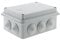 Zenitech - Scatola Stagna Rettangolare 150 x 110 x 70 mm - IP54 - Viti 1/4 di Giro - Ingressi Cavi Senza Taglio - Resistenza al Fuoco 750°C - Grigio - Bianco