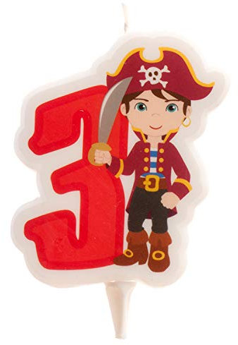 Dekora - Geburtstag Deko Kerze Pirat - Nummer 3