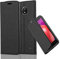 Cadorabo Custodia Libro per Motorola MOTO E4 in NERO DI NOTTE - con Vani di Carte, Funzione Stand e Chiusura Magnetica - Portafoglio Cover Case Wallet Book Etui Protezione