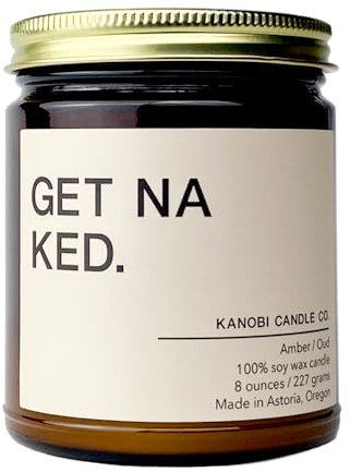 【Amber & Oud Scented Soy Candle】 100% natürliches Sojawachs, phthalatfreier Premium-Duft, bleifreier und zinkfreier Baumwolldocht, langanhaltendes, sauberes Brennen. Kanobi Candle Co.