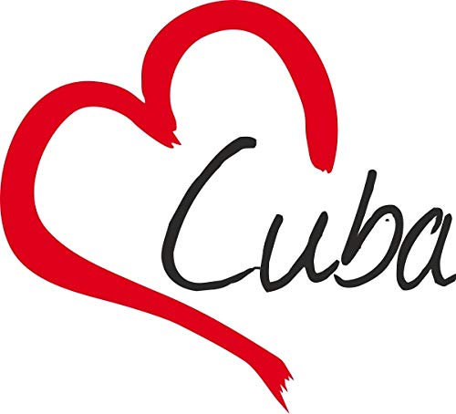 Auto Aufkleber Cuba Herz Sticker ca.9x10 cm konturgeschnitten