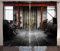 ABAKUHAUS industriell Rustikaler Vorhang, Rusty Lagerung, Wohnzimmer Universalband Gardinen mit Schlaufen und Haken, 280 x 260 cm, Rot Grau