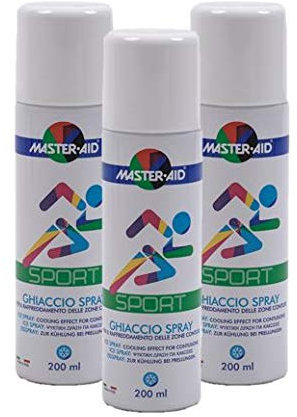 SPARANGEBOT 3 x Eisspray zur Kühlung und Vereisung bei Prellungen, Kältespray bei Sportverletzungen, Kühlspray - GHIACCIO SPRAY, 200 ml - MASTER AID (3)