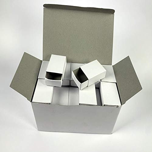 BCreativetolearn - Weiße Leere Streichholzschachteln, 50 Stück, Minimalist, 50 mm x 35 mm x 15 mm