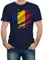 Reality Glitch Herren Torn Romania Flag T-Shirt (Navy Blau, Groß)