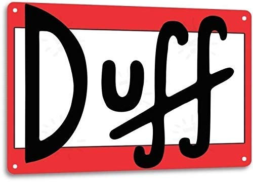 EpochSign Duff Beer Logo Retro Cartoon The Simpson Wall Bar Man Cave Decor Metall Blechschild Blechschild 20x30,5 cm