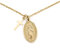 Heideman Halskette Alterum Damen - aus hochwertigem Edelstahl - gold silber rosegold farbend - Kette mit Madonna und Kreuz Anhänger für Frauen - 45cm lang mit Verlängerungskettchen