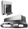 DolDer Aluminium Vertikaler Laptop Ständer, 3 Slot Platzsparender Verstellbarer Notebook Ständer Schreibtisch für iPad, MacBook & Laptops bis 17,3 Zoll (grau)