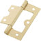 2X Strong Flush Hinge 2.5/60mm Brass Steel Door/Cupboard/Cabinet/Wardrobe Hang UK