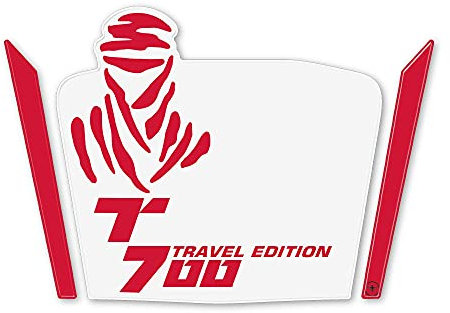 labelbike - Pegatina 3D Resina Parabrisas Compatible con Yamaha Tenere 700 2019-2022 Color Blanco