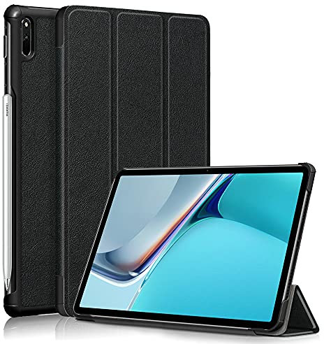 Kepuch Custer Hülle für Huawei MatePad 11 2021,Smart PU-Leder Hüllen Schutzhülle Tasche Case Cover für Huawei MatePad 11 2021 - Schwarz