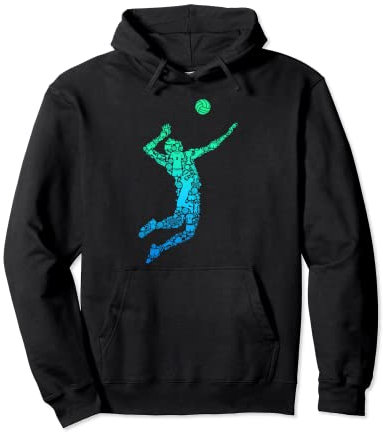 Volleyball Volleyballer Herren Kinder Jungen Pullover Hoodie