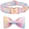 Elegant little tail Buntes Hundehalsband, bequemes Hundehalsband mit Schleife, verstellbare, weiche Fliege, Hundehalsbänder für kleine, mittelgroße und große Hunde