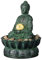 Haobos Indoor Tabletop Fountain Exquisite Sitting Buddha Fountains Meditation Desk Water Fountain Decorative Zen Fountain w/ Glass Rolling Ball/LED/Stone Office and Home Decor 9.4 (21127A)