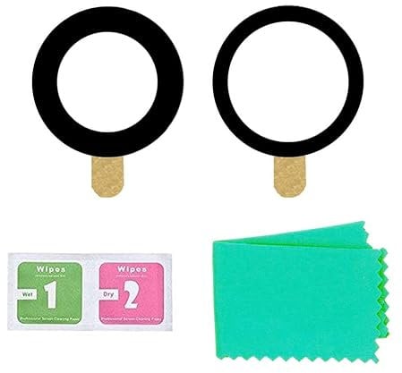 2 Piezas Vidrio Compatible para iPhone 12, iPhone 12 Mini Lente de Cristal de la Principal Cámara Trasera de Repuesto con Adhesivo, de la Objetivo Posterior Reemplazo Lentes Adhesivo preinstalado
