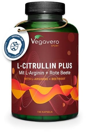 L-Citrullin Malat | Hochdosiert: 2000 mg Citrullin | Mit L-Arginin Base + Rote Beete | Aus Fermentation | Pre-Workout | Laborgeprüft | Vegan - Ohne Zusatzstoffe | Deutsche Produktion von Vegavero®