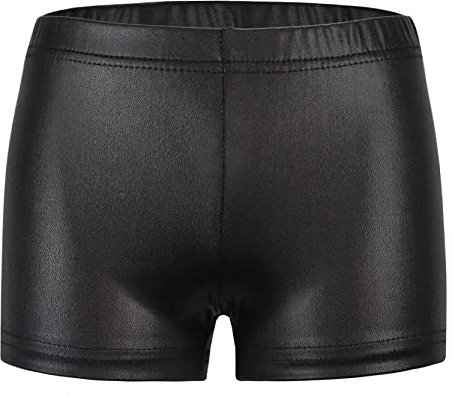 SEAUR Mädchen Shorts Metallic Glänzend Turnshorts Kinder Tanzshorts Ballett Gymnastik Tanz Yoga Sportshorts Hot Pants - 5-6 Jahre