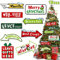 18 Stück Grinchs Ornamente für Weihnachtsbaum, Grinchs Baumdekoration, Whoville Weihnachtsdekorationen Papier hängende Ornamente für Winter Xmas Party Gastgeschenk Zubehör