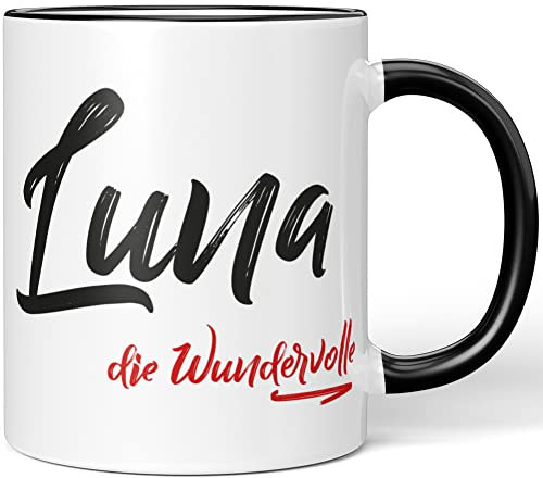 JUNIWORDS Tasse, Luna, die Wundervolle, Schwarz (5263257)