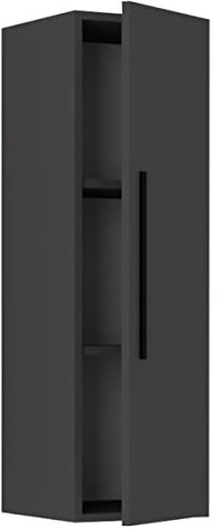 VCM Holzregal hängend | platzsparendes Regal | Maße: H. 95 x B. 30 x T. 30 cm | Elegantes Regal hängend | Aufbewahrungsregal | Bücherregal | Wandboard - Arila L Senkrecht Anthrazit